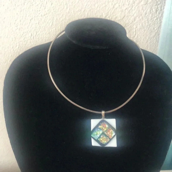 Italian Glass‎ Necklace Pendant - Picture 1 of 4